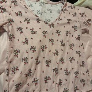 Olivia Rae Pink Fitted 3/4 Sleeve Blouse